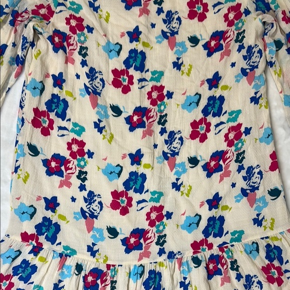 Pepe Jeans floral Ruffled Bishop Sleeve Dress size M - Picture 2 of 14